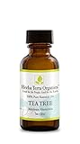 Tea Tree Essential Oil- 1oz-100% Pure from Australia,Pharmaceutical Grade Melaleuca-Herba Terra Organics-best for Acne, Allergies,Sinusitis, Lice,Dandruff,Nail Fungus Fighter,Burns, Colds,Flu,Wounds