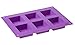 6 Cavity Square Handmade Soap Cake DIY Mold Silicone Mould for Homemade Craft