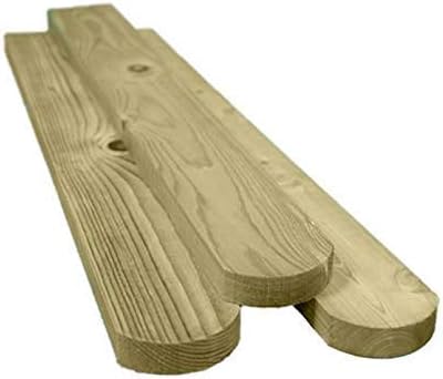 Ruby Round Top Picket Fence Pales 3ft (900mm) Softwood Pack of 50
