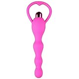 NewMagic® 100% Pure Silicone Vibrating Anal Beads - Single Frequency Vibrator Massager Plug Discreet Packing - Pink