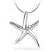 CHUVORA 925 Sterling Silver Beautiful Starfish Pendant Necklace for Women, 18 inch Snake Chain