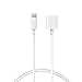 BYSTECH 3ft Lightning Extension Cable 8-Pin Adapter Male to Female Cord Extender Dock for iPhone 6s,7 Plus,5s,5E, iPad, iPod, Pass Video, Data, Audio(White)