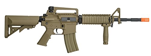 UKARMS Lancer Tactical M4A1 Airsoft Gun Rifle RIS SOPMOD AEG Metal Gears Raider w/ 9.6v Battery & Charger (Tan High Velocity) - Thumbnail 2