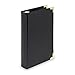 Samsill 15131 Classic Collection Executive Presentation Mini 3 Ring Binder/Organizer/Planner, 1 Inch Brass Round Ring (5.5 x 8.5 Inch Sheets), Black