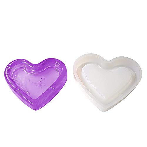 Love Heart Shape Ashtray Polymer Clay Silicone Mold,Crafting,Resin Epoxy Making DIY Decoration Tools,Semi-Transparent S088
