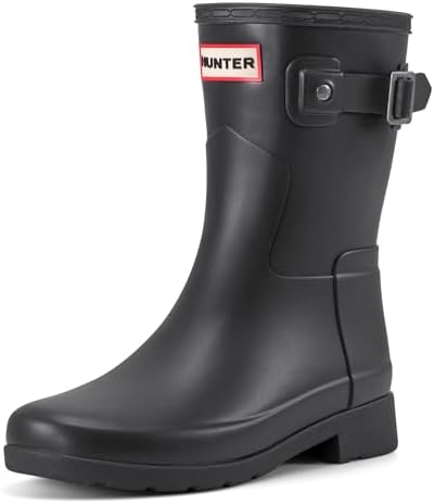 Amazon.com | Hunter Women's Refined Short Stitch Sherpa Rain Boot
