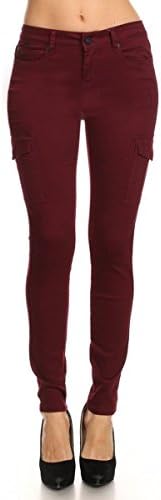 Salt Tree Women's EnJean Army Style Big Pocket Stretch Jeans, US Seller