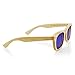 Polarized Genuine Bamboo lightweight Wood Entire Frame Vintage Handcraft Sunglasses Mens Womens Eyewear with Wooden Bamboo box - Blue