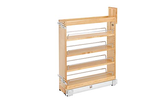 Rev-A-Shelf - 448-BCSC-5C - 5 in. Pull-Out Wood Base Cabinet Organizer with Soft-Close Slides