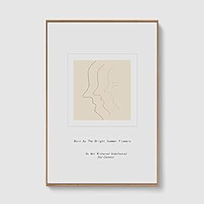 Framed Canvas Home Artwork Decoration Line Art Canvas Wall Art for Living Room, Bedroom - 16x24 inches