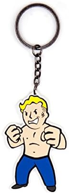 Fallout 4 Keyring Keychain Vault Boy Strength Skill Ps4 Xbox Official Rubber