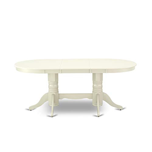 East West Furniture VATLWHTP Butterfly Leaf Oval Wood Kitchen Table