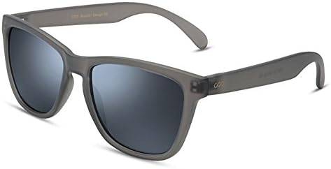 Unisex Vintage Polarized Wayfarer Sunglasses Designer Square Eyewear for Men/Women by BLUEKIKI YEUX(Gray, 54)