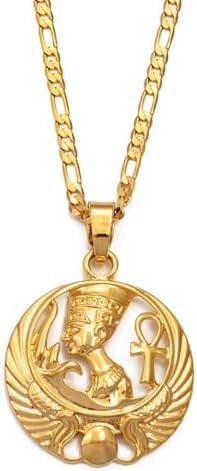 Fashion 21 Big Size Egyptian Queen Side Face Nefertiti Pendant 24
