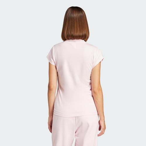 Damen Essentials Linear Cotton Shirt, Clear pink/White, XS