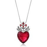 Evie Red Heart Necklace Descendants Queen of Hearts Costume Fan Jewelry Pre Teen Gift for Her
