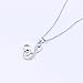 YFN S925 Sterling Silver Cubic Zirconia 26 Letters Alphabet Pendant Necklace (Alphabet S)