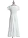 Anna-Kaci Renaissance Peasant Maiden Boho Inspired Cap Sleeve Lace Trim Maxi Dress, Cream, Medium