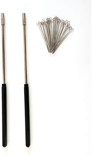 Soccerene Bacterial Inoculating Loops, 2PCS Holder (8.8 Inches) and 50PCS Reusable Nichrome Wire Tips (10uL), for Bacterial Tissue Culture