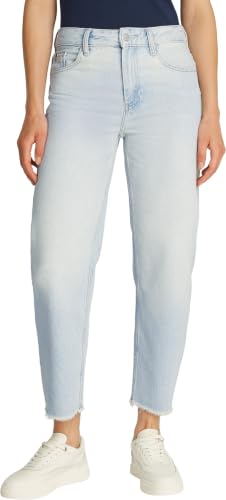Tommy Hilfiger Women's Tapered Sky Mid Rise Jeans, White (Sky), 27W/30L