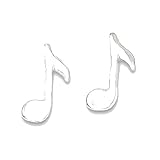 Sterling Silver Musical Note Mini Earrings