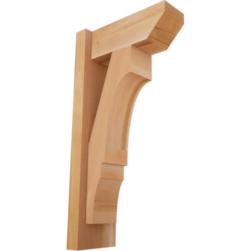 5 1/2"W x 12"D x 24"H Balboa Slat Smooth Outlooker, Western Red Cedar