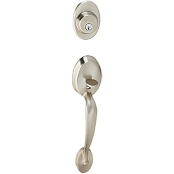 plymouth schlage handleset nickel satin cylinder knob orbit double interior series