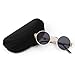 AWEHIRU Tool Station Round Metal Sunglasses, Steam Punk 80s Retro Sunglasses, Gold Frame Sunglasses with Case for Men and Women