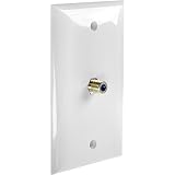 Mediabridge Wall Plate with F81 Jack (1-Port) - White