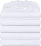 Utopia Bedding Fitted Sheets - Pack of 6 - Soft Brushed Microfiber - Deep Pockets, Wrinkle, Shrinkage & Fade Resistant - Easy Care (Twin, White)