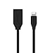 Lightning Extension Cable, Cellularize (Black, 3.3FT/1M) 8 Pin Extender Dock Cable Compatible with iPhone 7, 8, X, iPad; Pass Video, Data, Audio (White, 1FT, 6.6FT, 10FT, 13FT Also Available)