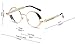 GAMT Retro Gothic STEAMPUNK Round Glasses Metal Frame Mirrored Circle Lens (Gold Frame Clear Lens, 47)