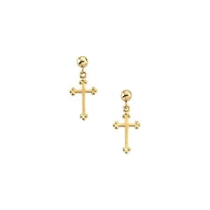 14k gold cross dangle earrings necklace 14k gold cross dangle earrings necklace
