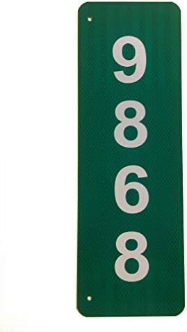 Custom Reflective Green 911 Address Aluminum Sign