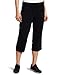 Danskin Women's Drawcord Crop Pant, Black, Large