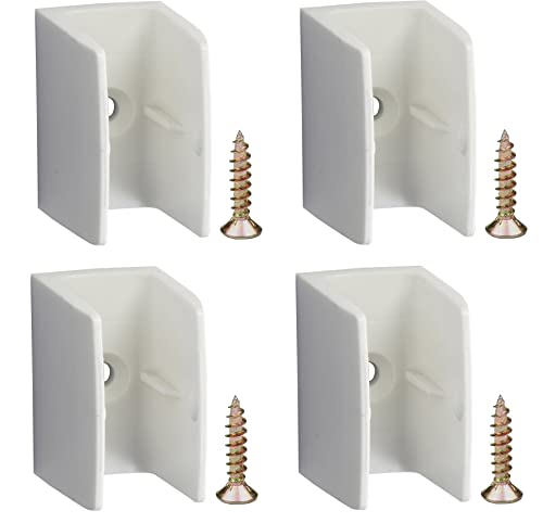 cyclingcolors 4 x Crank Blind Brackets with Screws White Plastic Window Rod