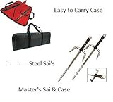 Masters Deluxe Sai Chrome Steel Combo with Carry