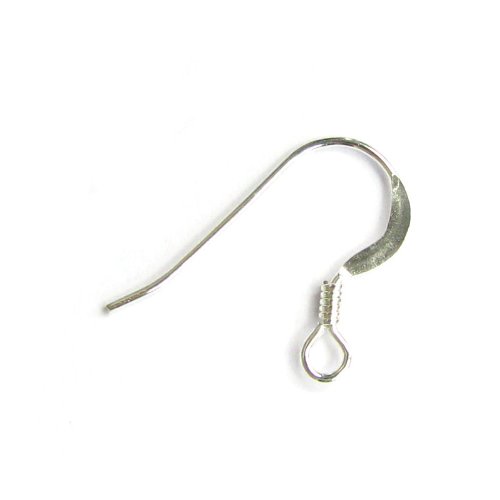 10 pcs 1/10 Silver Filled .925 Fish Hook Earwire 23mm / Earring Connector / Findings