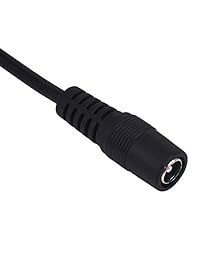 Cable de extensión macho a hembra de 0.217 in x 0.083 in, paquete de 2 cables adaptadores de fuente de alimentación DC 12 V para CCTV cámara de seguridad vigilancia interior inalámbrica IP cámara, tira LED, coche