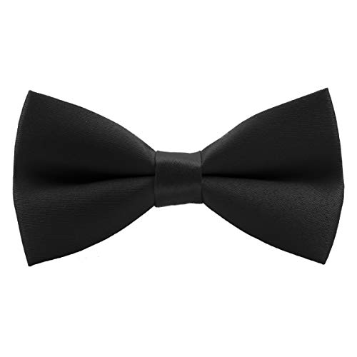 Black Tie Tuxedo Costumes - Wirarpa Mens Classic Pre-tied Bow Ties Formal Solid Tuxedo Adjustable Length Neck