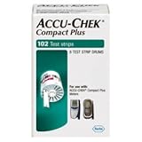 Accu Chek Compact Plus Blood Glucose Test Strips, 102 Count
