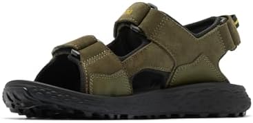 Konos Hiker Sandales de sport et d'extérieur à 3 sangles pour homme, Mousse antique Nori, 42 EU