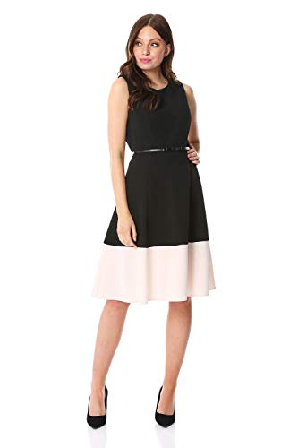 Roman Originals Women Contrast Hem Fit and Flare Dominican Republic | Ubuy