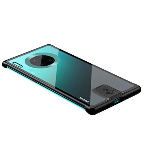 Huawei Mate 30 Pro Case, YINCANG [Push-Pull Structure] Aluminum Metal Frame  Transparent Tempered Glass Back Cover Protective Case for Huawei Mate 30