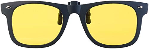 PEARL Auto-Nachtsicht-Brille: 2er-Set Nachtsicht-Brillenclips im Retro-Look, polarisiert, UV400 (Brille-Clips, Brille-Aufsatz, Sonnenbrillenaufsatz) – Bild 3