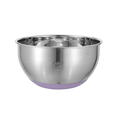 Kitchen Bowls Stainless Steel Mixing Bowl with Non-Slip Silicone Base Large Salad Bowl, 28 cm