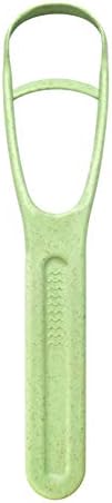 LbojailiAi Tongue Scraper Cleaner Wheat Stalk Oral Hygiene Dental Care Mouth Cleaning Tool Green