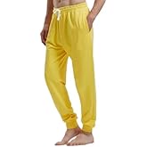 AMY COULEE Men's Casual Joggers Cotton Sweatpants Workout Athletic Pants with Pockets Drawstring Gym Running Pants