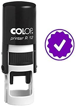 Right Mark Self Inking Mini Rubber Stamp Colop Round Decorative Teachers Stamps 12mm