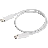cablecc 2m Thunderbolt Port to Thunderbolt Male to Male 4K Video 20Gbps Data Cable for Mac 2013 2014 2015 (Not Support Mini-DP)